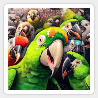 Bird Parrot Wild Nature Funny Happy Humor Photo Selfie Sticker